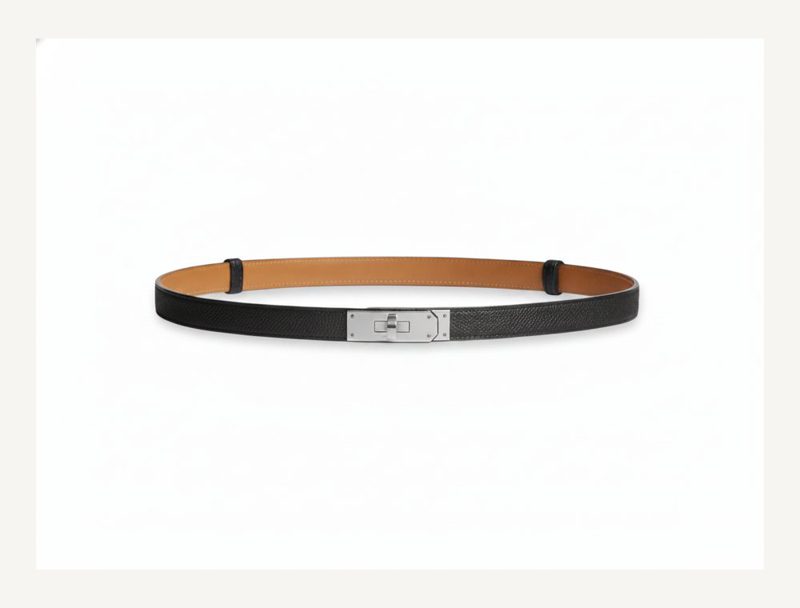 HERMÈS Hermes Kelly Belt — Black