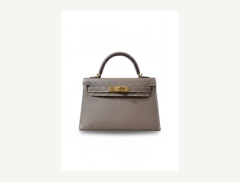 HERMÈS Mini Kelly Etoupe GHW