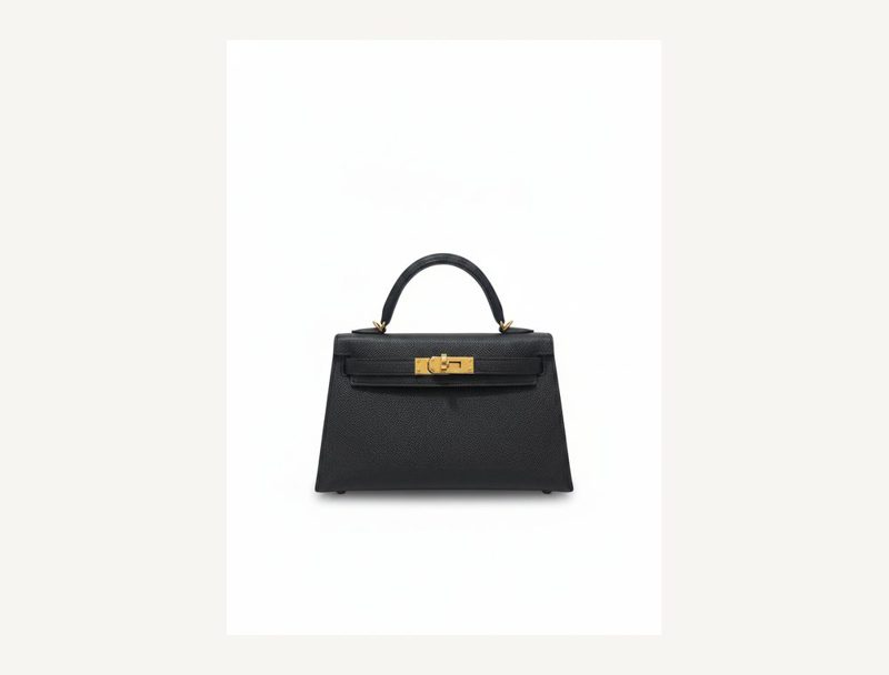HERMÈS Black Mini Kelly GHW — Black