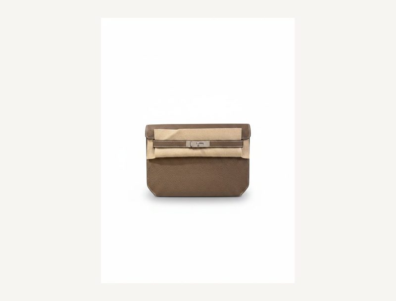 HERMÈS Etoupe Depeche PHW Togo — Etoupe