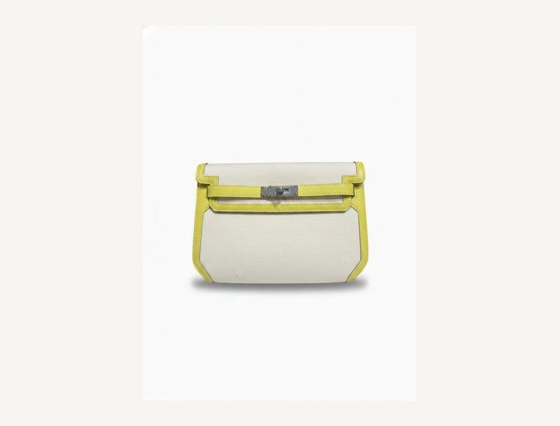HERMÈS Yellow canvas depeche
