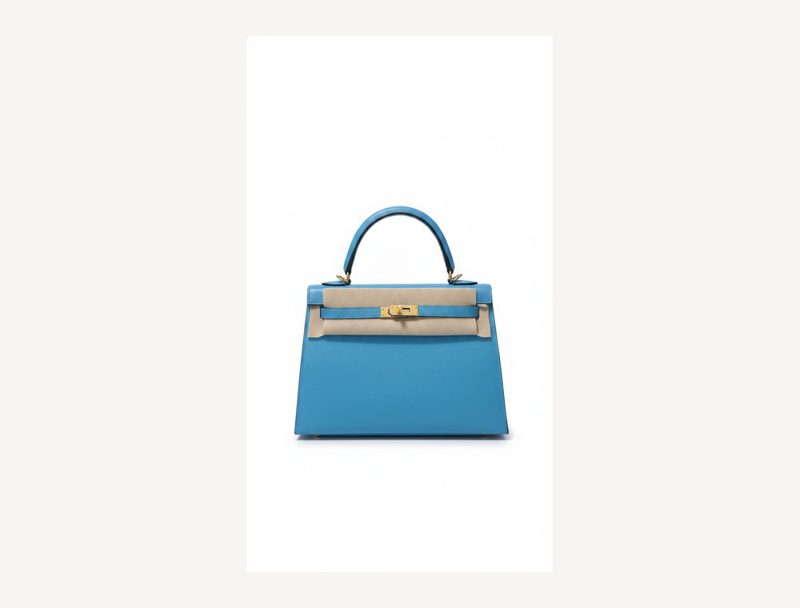 HERMÈS Kelly 25 Bleu de Nord