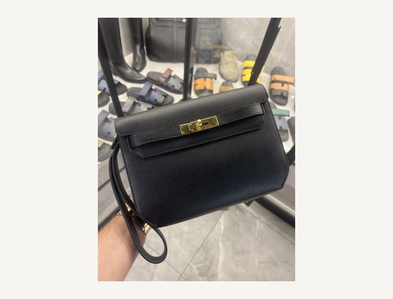 HERMÈS Black Epsom depeche — Black