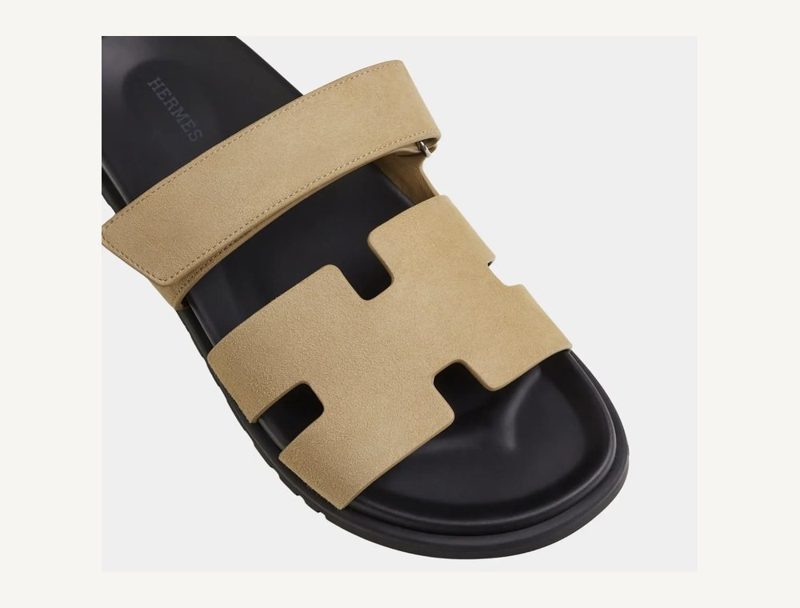 HERMÈS Hermès suede chypre sandals — Beige, 41