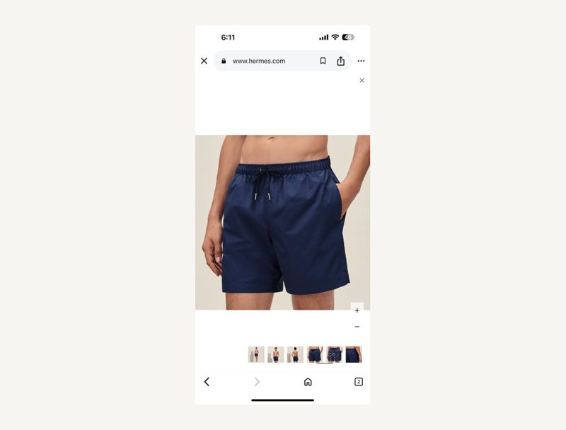 HERMÈS Hermès swim shorts — Dark Blue, L