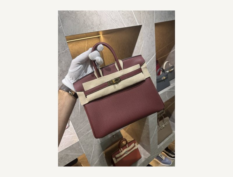 HERMÈS Hermes Birkin 25 Rouge H