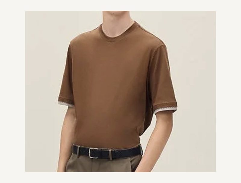 HERMÈS Hermes T Shirt (consignment) — Brown, XL