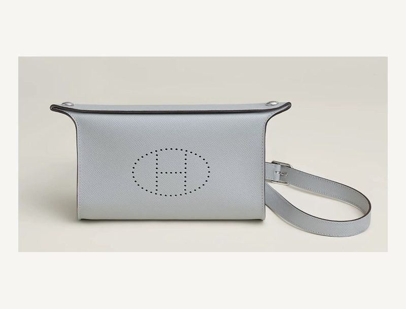 HERMÈS Hermès Videpoches bag — Blue glacier
