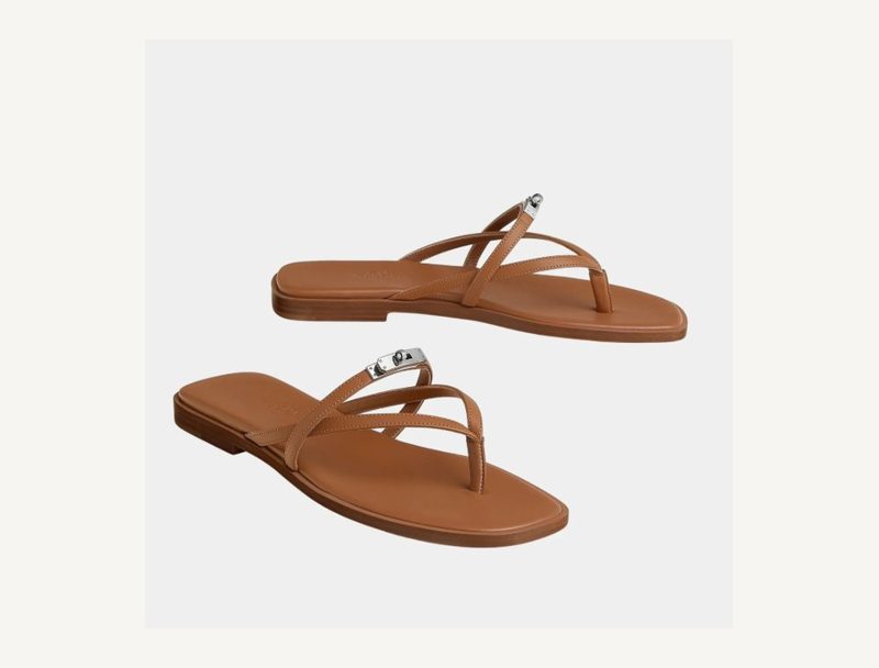 HERMÈS Hermes Sandals — Gold, 40.5