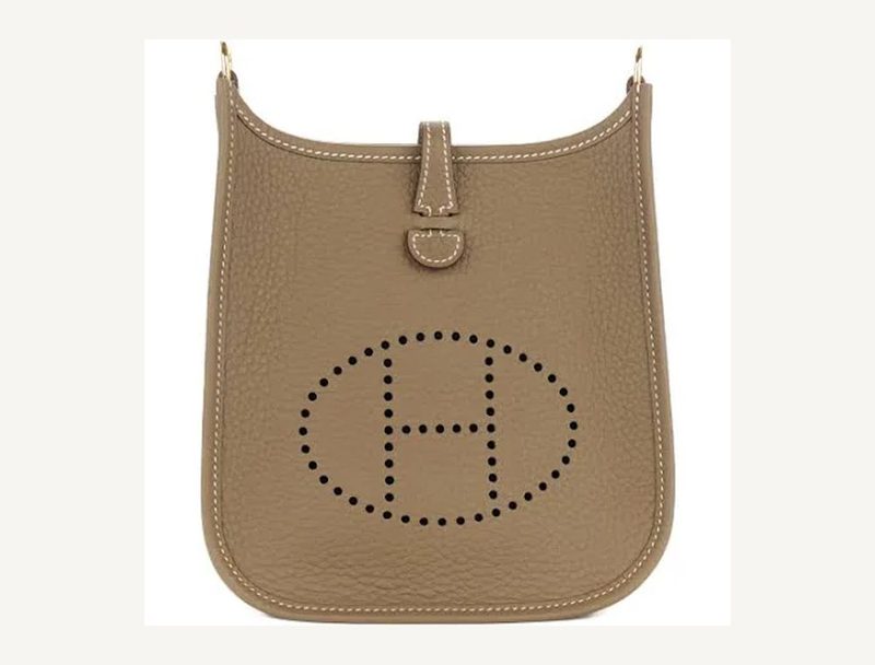 HERMÈS Hermes Mini Evelyn — Etoupe