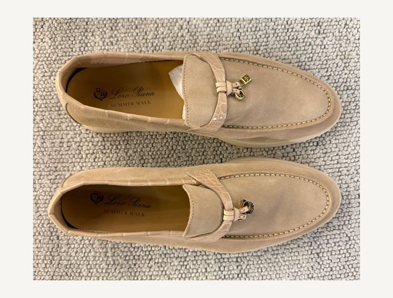 LORO PIANA Loro Piana Summer Charm Beige Touch Croco — 41