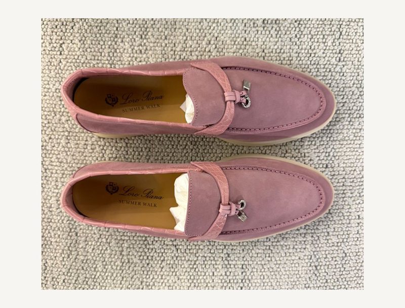 LORO PIANA Loro Piana Summer Charm Pink with touch of croco —
Pink, 41