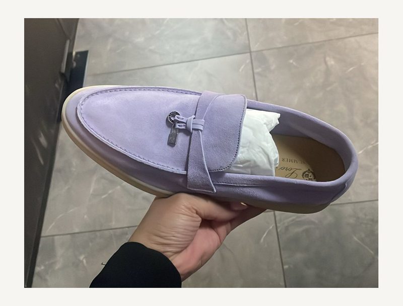 LORO PIANA SUMMER CHARM LOAFER — Purple, 38.5 — authenticated pre-owned piece available from CHRONO PRVT Dubai