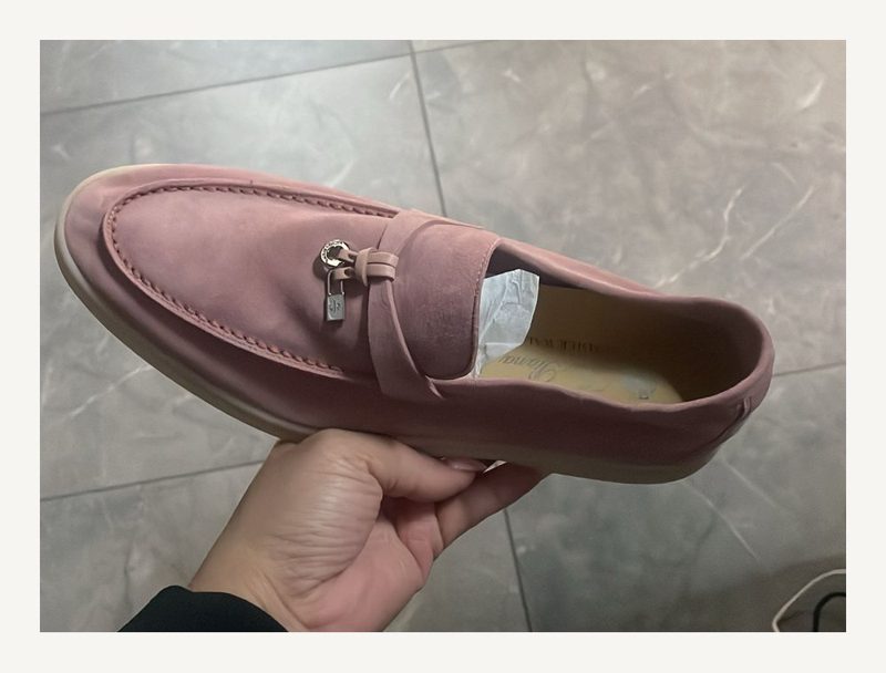 LORO PIANA SUMMER CHARM LOAFER — Pink, 38.5 — authenticated pre-owned piece available from CHRONO PRVT Dubai