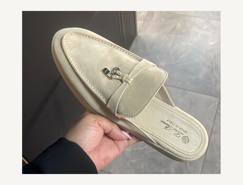 LORO PIANA BABOUCHE CHARM WALK LOAFER — Beige, 39