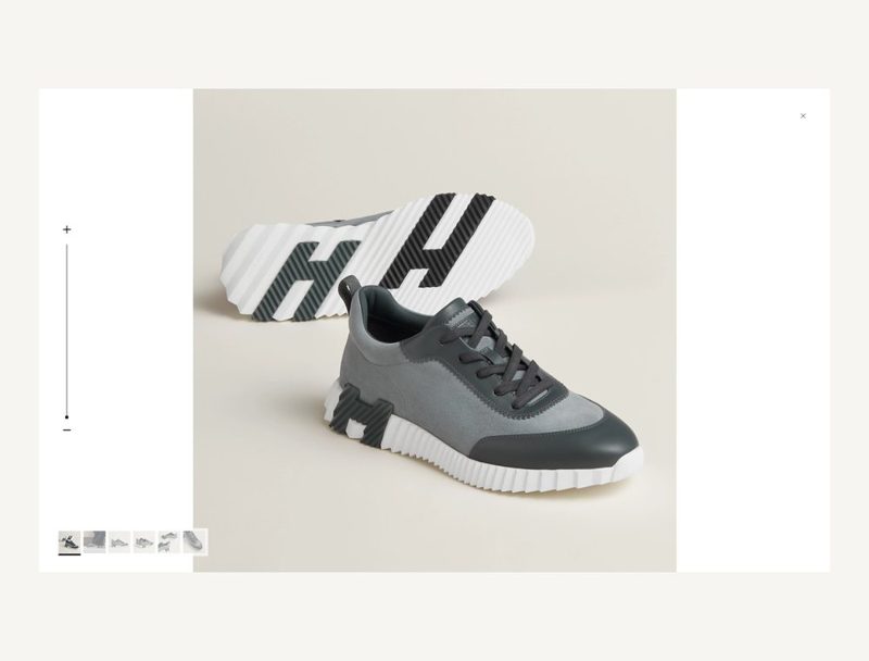 HERMÈS Hermes Bouncing — Grey Suede, 40