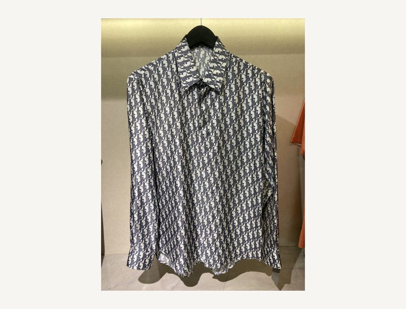 DIOR Dior oblique shirt — Blue Print, 38