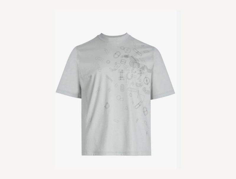 HERMÈS Hermes Fragments T-Shirt — Grey, XL