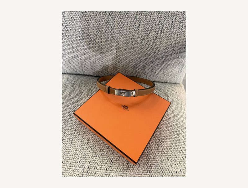 HERMÈS Hermes Kelly belt — Brown