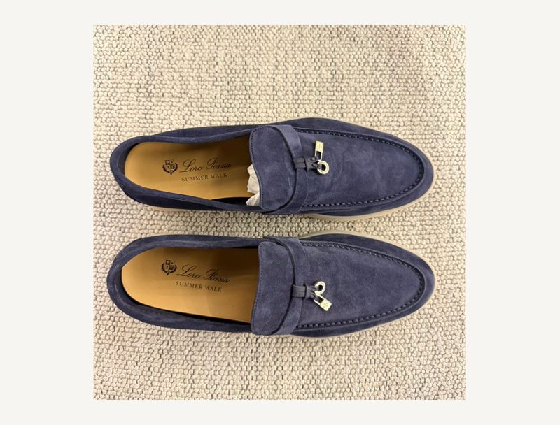 LORO PIANA Loro Piana Summer Charms — Navy Suede, 41