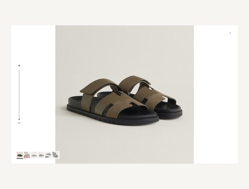 HERMÈS Hermes Chypre Sandals — Green Two Tone, 43.5