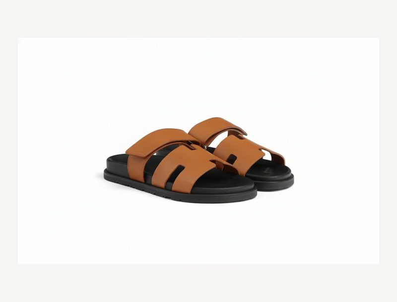 HERMÈS Hermes Chypre Sandals — Brown, 43.5