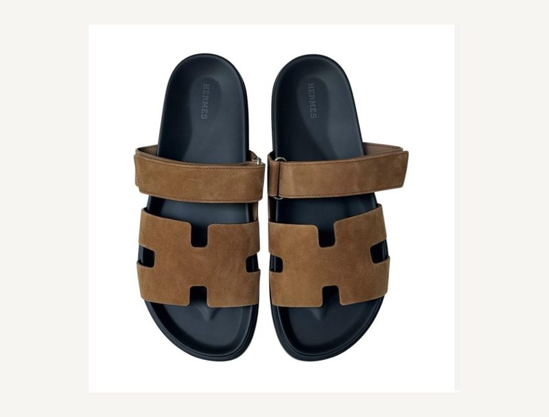 HERMÈS Hermes Chypre Sandals — Brown Suede, 41.5