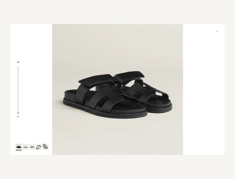HERMÈS Hermes Chypre Sandals — Black, 38