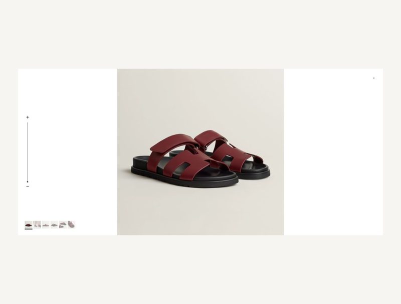HERMÈS Hermes Chypre Sandals — Burgundy, 38.5