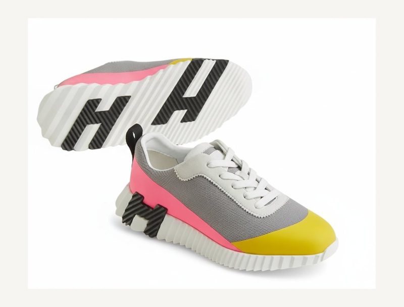 HERMÈS Hermes Bouncing — Pink Grey Yellow, 38