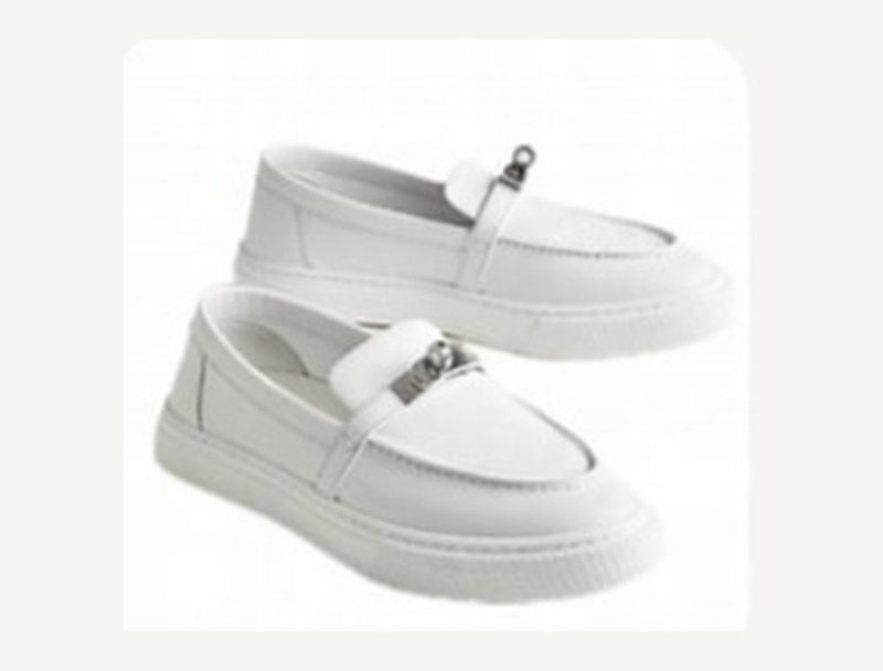 HERMÈS Hermes Mind Loafer — White Leather, 40